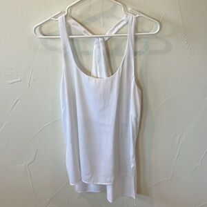 BCBGMaxAzria 100% Silk Key Hole Back Hi Lo Tank Top Size Small